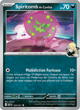 Spiritomb de Cynthia 133/295 Pokémon Héros Transcendants (ME2.5)