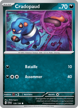 Cradopaud 130/258 Pokémon Écarlate et Violet (EV01)