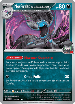 Nosferalto de la Team Rocket 121/244 Pokémon Rivalités Destinées (EV10)