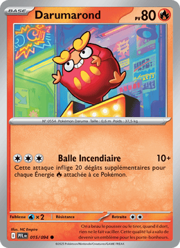 Darumarond 015/130 Pokémon Flammes Fantasmagoriques (ME02)