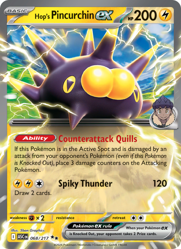Wattapik-ex de Nabil 068/295 — Pokémon Héros Transcendants (ME2.5)
