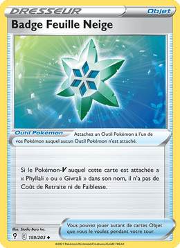 Badge Feuille Neige 159/237 Pokémon Évolution Céleste (EVS)