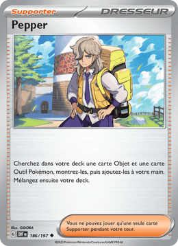 Pepper 186/230 Pokémon Flammes Obsidiennes (EV03)