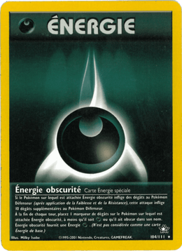 Énergie obscurité 104/111 Pokémon Neo Genesis (N1)