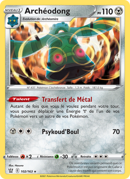 Archéodong 102/183 — Pokémon Styles de combat (BST)
