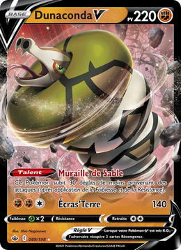 Dunaconda V 89/233 — Pokémon Règne de Glace (CRE)