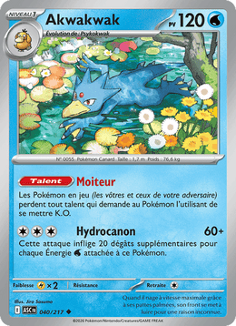 Akwakwak 040/295 Pokémon Héros Transcendants (ME2.5)