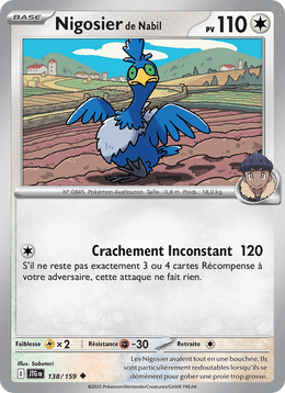 Nigosier de Nabil 138/190 Pokémon Aventures Ensemble (EV09)