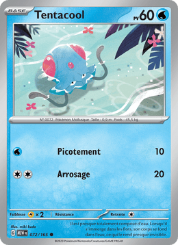 Tentacool 072/207 Pokémon 151 (MEW)