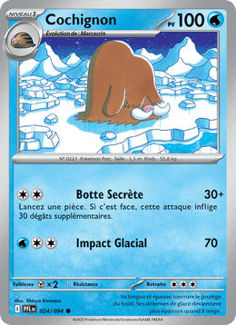 Cochignon 024/130 Pokémon Flammes Fantasmagoriques (ME02)