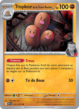 Triopikeur de la Team Rocket 101/295 Pokémon Héros Transcendants (ME2.5)