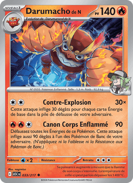 Darumacho de N 033/295 Pokémon Héros Transcendants (ME2.5)