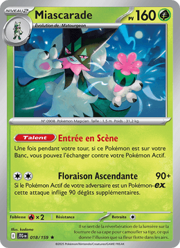 Miascarade 018/190 Pokémon Aventures Ensemble (EV09)