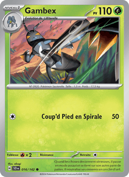 Gambex 016/175 Pokémon Couronne Stellaire (EV07)