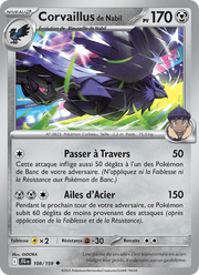 Corvaillus de Nabil 108/190 Pokémon Aventures Ensemble (EV09)