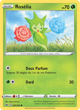 Rosélia 3/216 Pokémon Épée et Bouclier