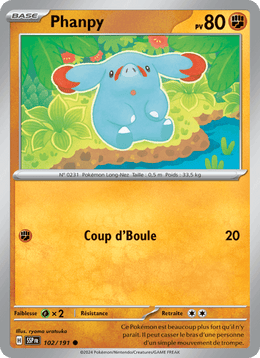 Phanpy 102/252 Pokémon Étincelles Déferlantes (EV08)