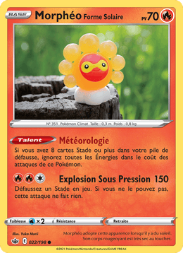 Morphéo Forme Solaire 22/233 Pokémon Règne de Glace (CRE)