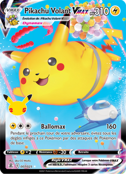 Pikachu Volant VMAX 7/50 Pokémon Célébrations