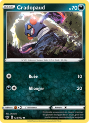 Cradopaud 123/216 Pokémon Épée et Bouclier