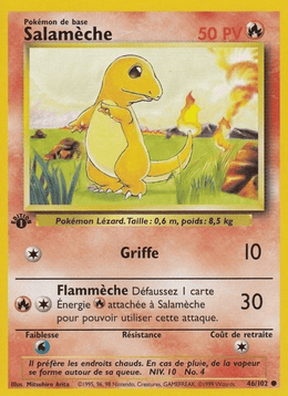 Salamèche 46/102 Pokémon Set de Base (BS)
