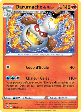 Darumacho de Galar 28/201 Pokémon Ténèbres Embrasées