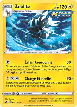 Zéblitz 51/233 Pokémon Règne de Glace (CRE)
