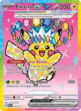 Pikachu-ex - Pikachu ex - Héros Transcendants 277