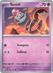 Spoink 090/230 Pokémon Flammes Obsidiennes (EV03)