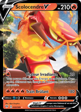 Scolocendre V 33/201 Pokémon Ténèbres Embrasées