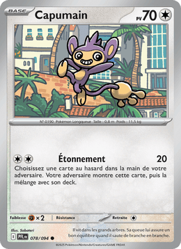 Capumain 078/130 Pokémon Flammes Fantasmagoriques (ME02)
