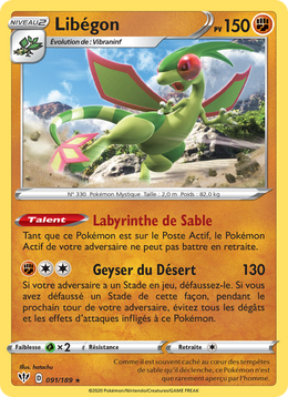 Libégon 91/201 Pokémon Ténèbres Embrasées