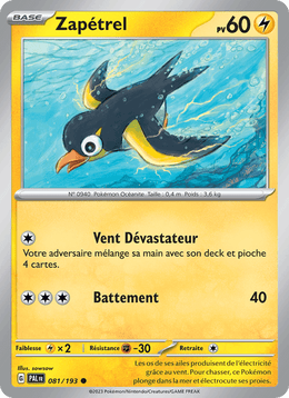 Zapétrel 081/279 Pokémon Évolutions à Paldea (EV02)