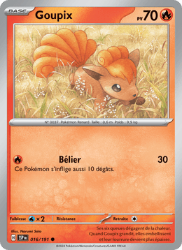 Goupix 016/252 Pokémon Étincelles Déferlantes (EV08)