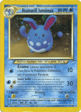Azumarill lumineux 13/113 Pokémon Neo Destiny (N4)