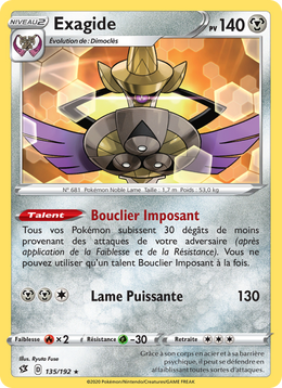 Exagide 135/209 Pokémon Clash des Rebelles