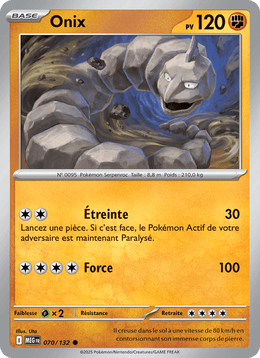 Onix 070/188 Pokémon Méga-Évolution (ME01)