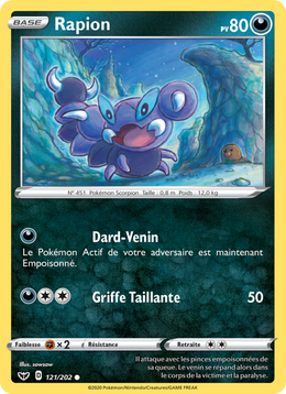 Rapion 121/216 Pokémon Épée et Bouclier