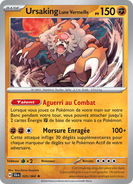 Ursaking Lune Vermeille 025/99 Pokémon Fable Nébuleuse (EV6.5)