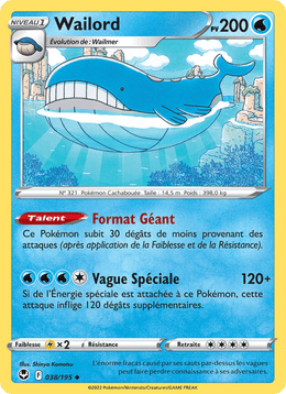 Wailord 038/215 Pokémon Tempête Argentée (SIT)