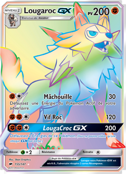 Lougaroc GX 155/169 — Pokémon Ombres Ardentes (BUS)