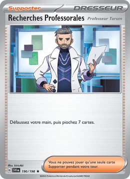 Recherches Professorales 190/258 Pokémon Écarlate et Violet (EV01)