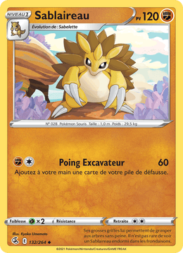 Sablaireau 132/284 Pokémon Poing de Fusion (FST)