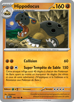 Hippodocus 106/244 Pokémon Rivalités Destinées (EV10)