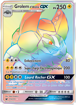 Grolem d’Alola GX 113/125 — Pokémon Invasion Carmin (CIN)