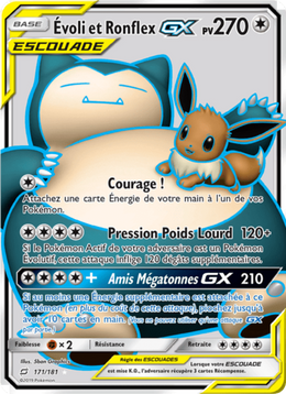 Évoli et Ronflex GX 171/196 — Pokémon Duo de Choc (TEU)