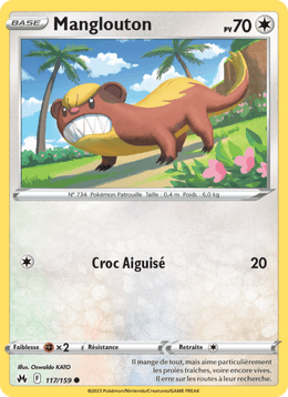 Manglouton 117/160 Pokémon Zénith Suprême (CRZ)