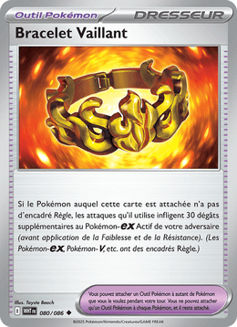 Bracelet Vaillant 080/173 Pokémon Flamme Blanche (WHT)