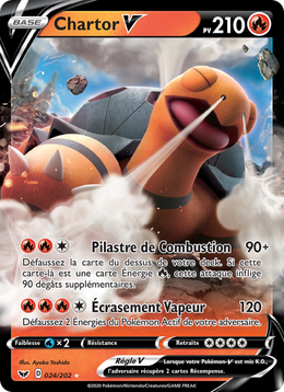 Chartor V 24/216 Pokémon Épée et Bouclier