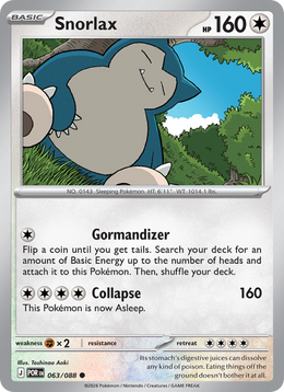 Ronflex 63/88 — Pokémon Équilibre Parfait (ME03)